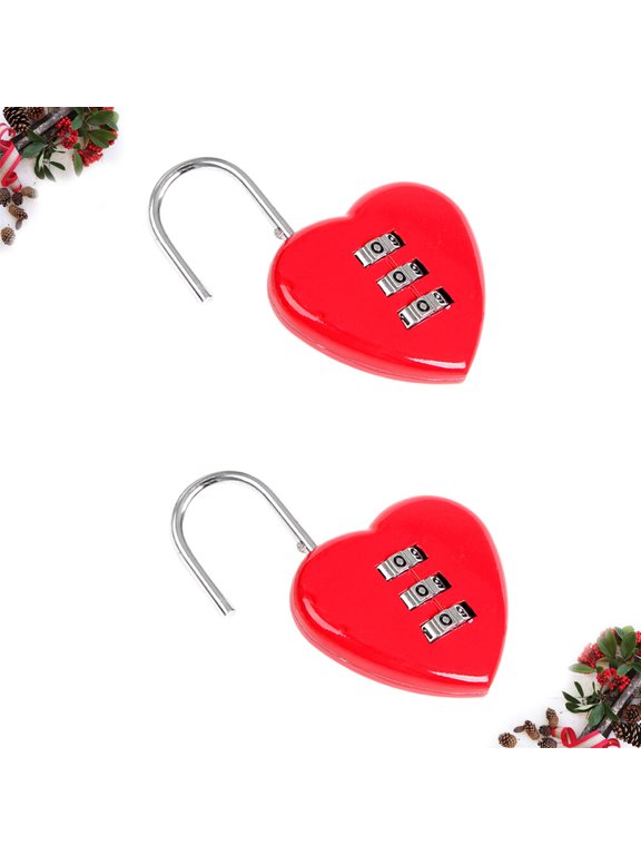 2-Pack -Shaped Combination Locks for Luggage, Backpacks, Gym Lockers, Travel and Security