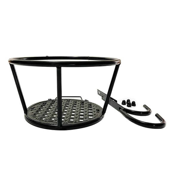 Luxshiny 2-Pack Black Balcony Flower Support , Easy to Install Hanging Accessories