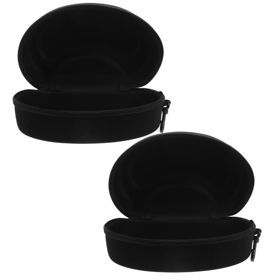 Luxshiny 2Pcs Large Hard Shell Ski Goggles Case with Soft Lining for Travel Cycling and Outdoor Sports