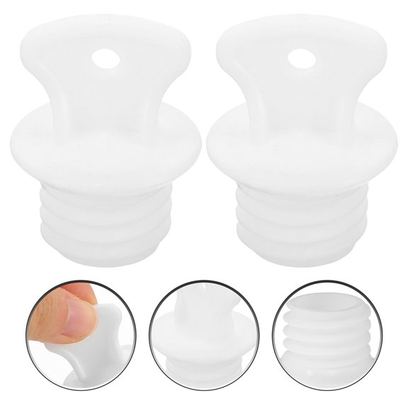 Luxshiny 2Pcs Leakproof Rubber Hot Water Bottle Caps for Home Use Easy Seal Plug