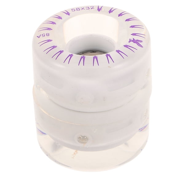 Luxshiny 2Pcs Light Up Roller Skate Wheels Transparent Quad Wheels for Enhanced Balance and Stable Skating