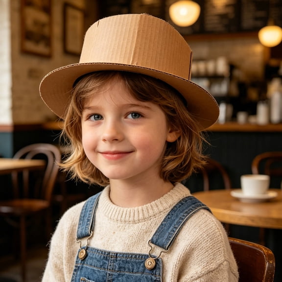 Luxshiny 2-Pack Lightweight Corrugated Cardboard Top Hats with Blank for Group Crafting and Activities
