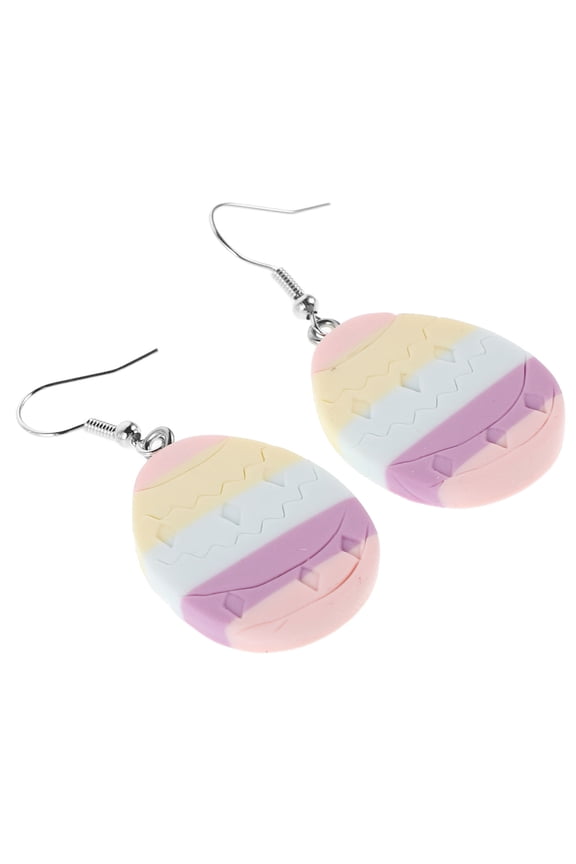 2Pcs Rabbit Earrings Soft Polymer Clay Multi Holiday Style Comfortable Wearing For Women