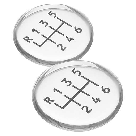 Luxshiny 2-Pack Manual Car Gear Shift Stickers with Textured Grip, and Compatible with Various Transmission Knobs