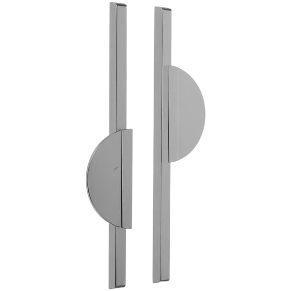 Luxshiny 2Pcs Modern Half Moon Cabinet Handles in Grey Aluminum Alloy Durable and Easy to Install