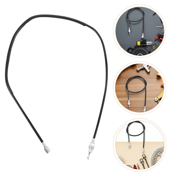 Luxshiny 2Pcs Motorcycle Speedometer Cable Black Replacement Wire with Improved Signal Transmission