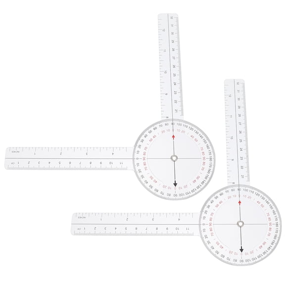 Luxshiny 2Pcs Multi Functional Angle Measuring Ruler for House Designing
