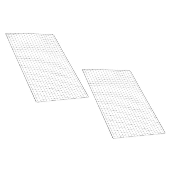 Luxshiny 2Pcs Non Stick Barbecue Wire Mesh with Smooth Surface for Easy Cleaning Outdoor Bbq