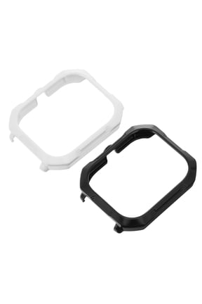 2-Pack White PC Watch Protectors with Anti-Collision Design for Smartwatch Screen