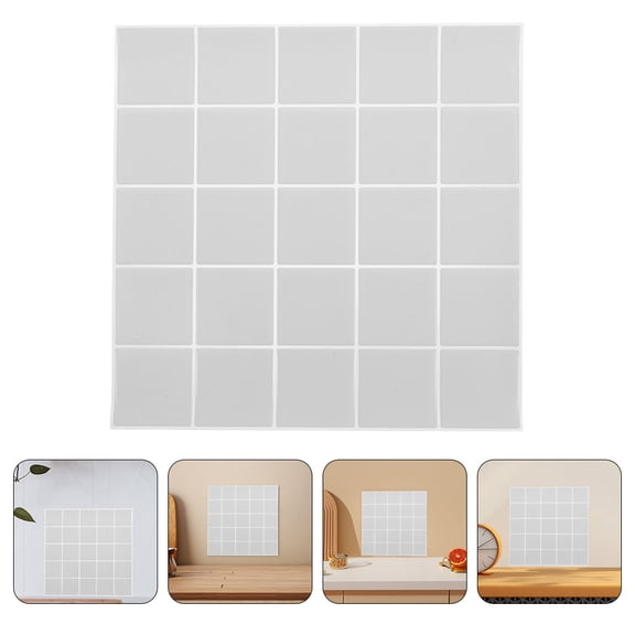 Alasum 2PCS Grey Wall Sticker Peel And Stick Tiles For Kitchen Waterproof Decor