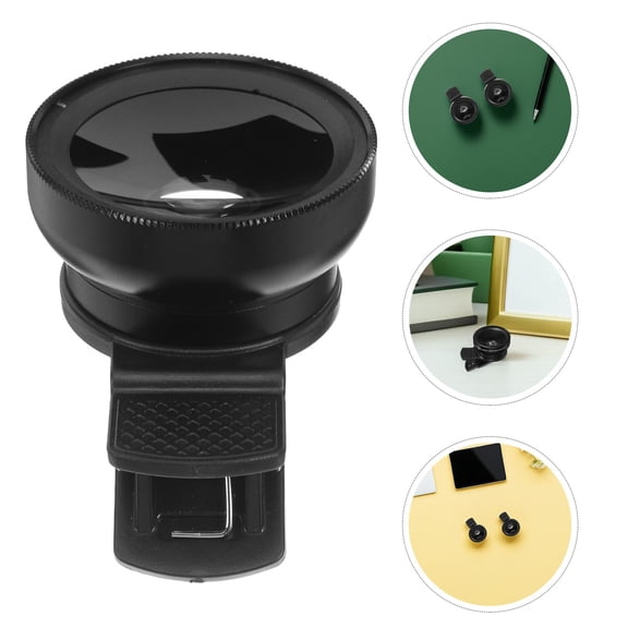 Luxshiny Universal Mobile Phone Camera Lens Attachment, Black, Crystal Clear Photos, 2-Piece Set for Smartphones