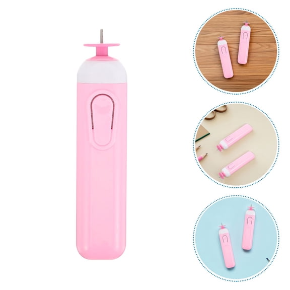 Luxshiny 2Pcs Pink Electric Quilling Tool for Precise Paper Rolling and Handmade Paper Crafts