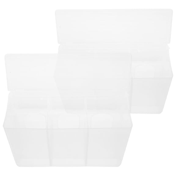 Luxshiny 2Pcs Plastic Automatic White Pet Feeder Box Multi-Function Food Dispenser