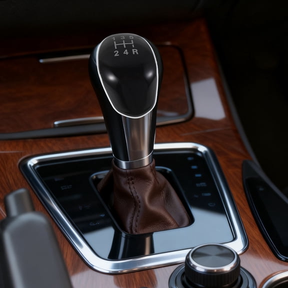 Luxshiny 2Pcs Car Gear Shift Cover Black Plastic Manual Shifter Boot Easy Install