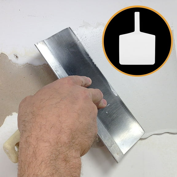 Luxshiny 2Pcs Plastic Plaster Finishing Trowel White with Thick Blade Comfortable Handle for Cement Work