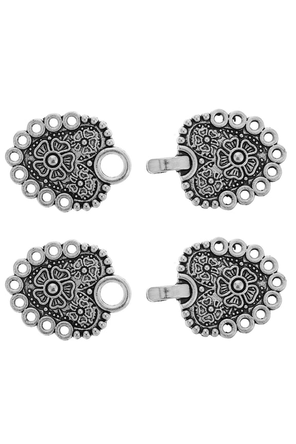2-Pack Zinc Alloy Shawl Clips, Fashionable Plated Cloak Clasps for Sweater and Cardigan Closure Accessories