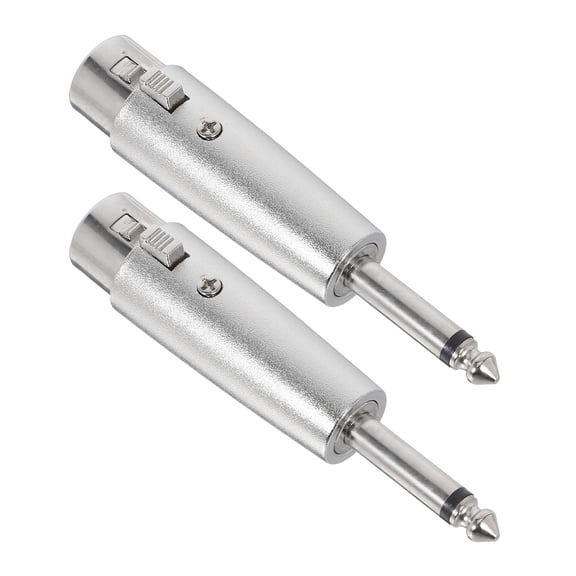 Luxshiny 2Pcs Metal Microphone Jack Adapter for Studio and Live Streaming