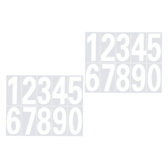 Luxshiny 2Pcs Plated Silver Reflective Self Adhesive Number Stickers Easy to Remove Decals for Mailbox and Car