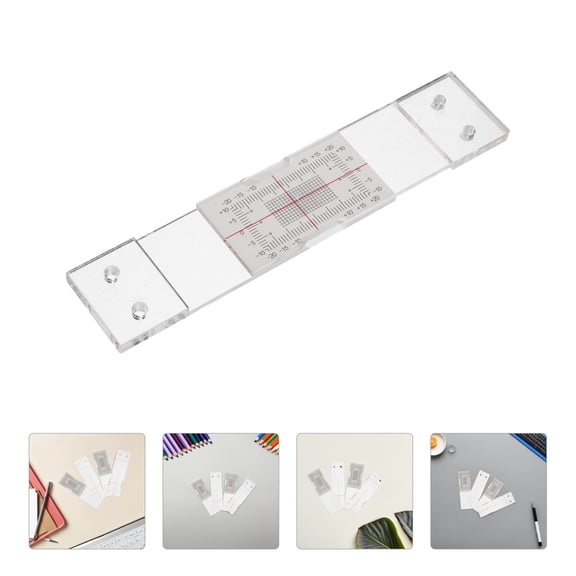 Luxshiny 2Pcs Portable Acrylic Crack Width Gauge Meter for Wall and Concrete Structure Measurement