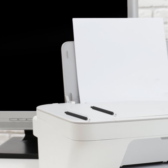 Luxshiny 2Pcs Printer Platen Roller with Gear Optimized Paper Feeding for Thermal Label and Receipt Printers