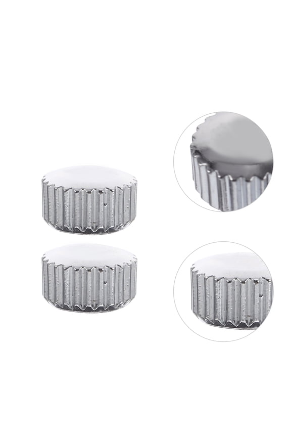 2Pcs Small Stainless Steel Watch Crowns Replacement for Watch Maintenance