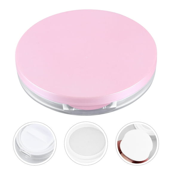Luxshiny 2-Pack Refillable Loose Powder Storage Containers for Women, Portable Plastic Box for Outdoor Use