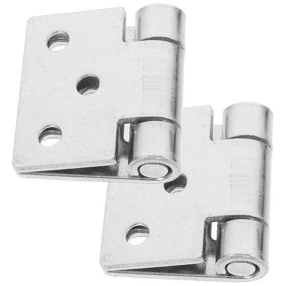 Luxshiny 2Pcs Durable Plated Silver Barn Door Iron Hinges Replacement Gate Hinges Smooth Quiet Operation