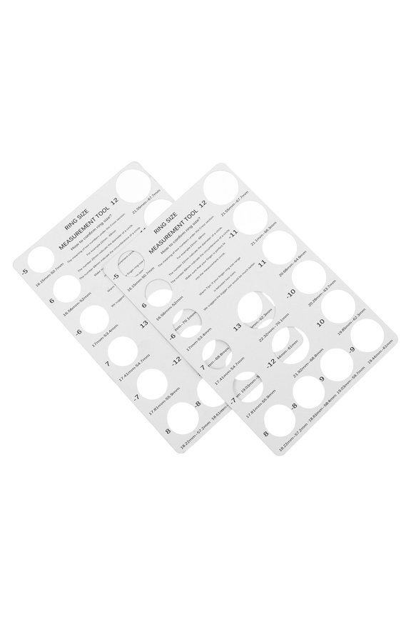 2Pcs Ring Sizing Tool White for Accurate Finger Size Measuring and Reusable Use