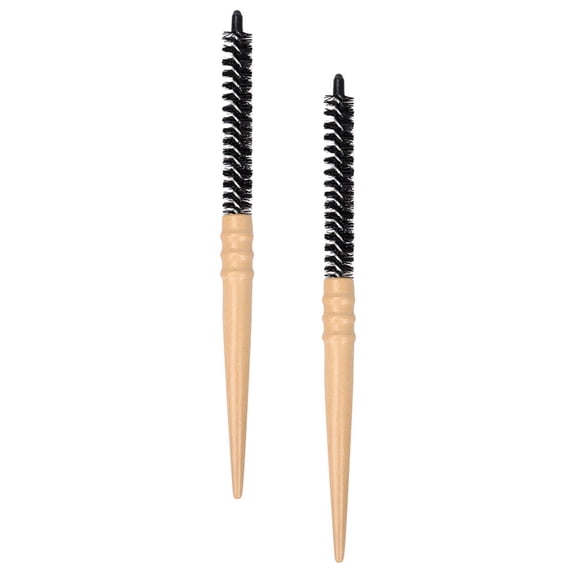 Luxshiny 2Pcs Roll Hairbrush for Hair Styling with Anti Static Design Khaki Hairbrush for Daily Use