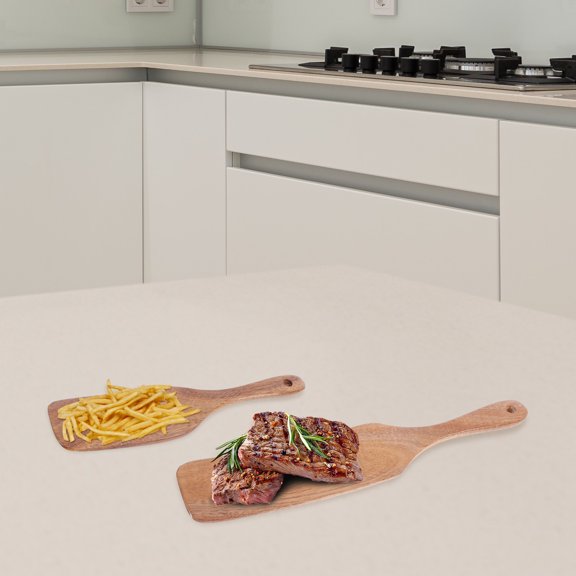 Luxshiny 2Pcs Safe Spatula For Cooking Light Brown Wooden Kitchen Utensils For Flipping