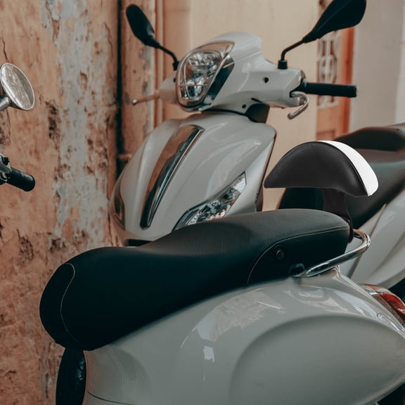 Luxshiny 2Pcs Safety Back Cushion with Iron Frame and Sponge Padding for Motorbike Rear Passenger Seat