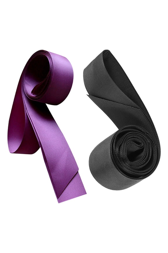 2Pcs Satin Sash Belts for Bridal and Bridesmaid Dresses with Adjustable Length and Elegant Design