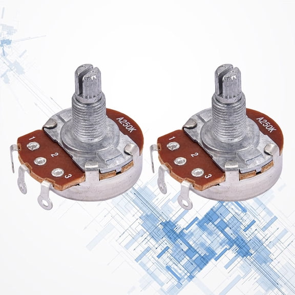 Luxshiny 2-Pack Audio Potentiometers A250k Guitar Volume Control Replacement for Electric Guitar and Amplifiers