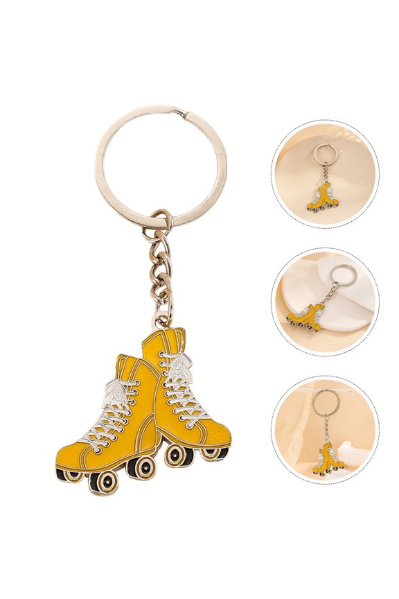 2Pcs Skating Key Chain Metal Multi Fashion Keychains for Women Friends
