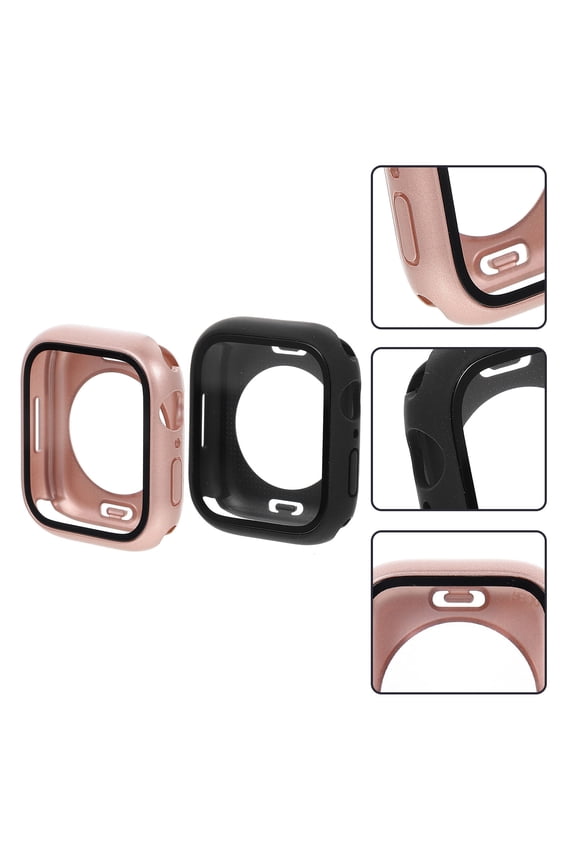 2Pcs Smartwatch Protector Dust-proof Glass Cases for Daily Use in Assorted Color