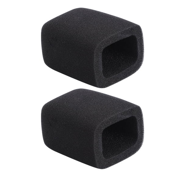 Luxshiny 2Pcs Sponge Microphone Covers Black Lightweight Protective Mic Covers for Microphone Use