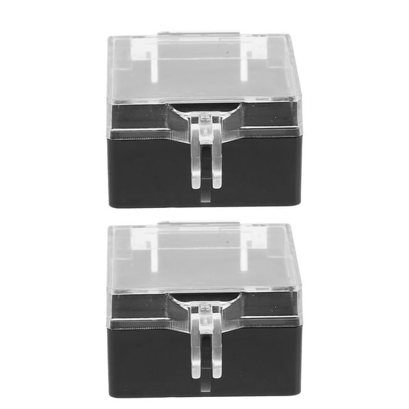 Luxshiny 2Pcs Square PC for Button Switch Protection in Industrial Use 4.2*3.7*2.2in