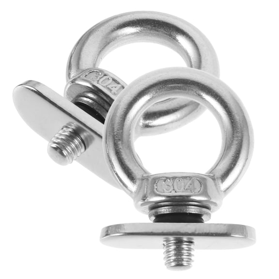 Luxshiny 2Pcs Stainless Steel Kayak Eyelet Bolts Track Mount Rail Secure Lashing Hook for Canoe