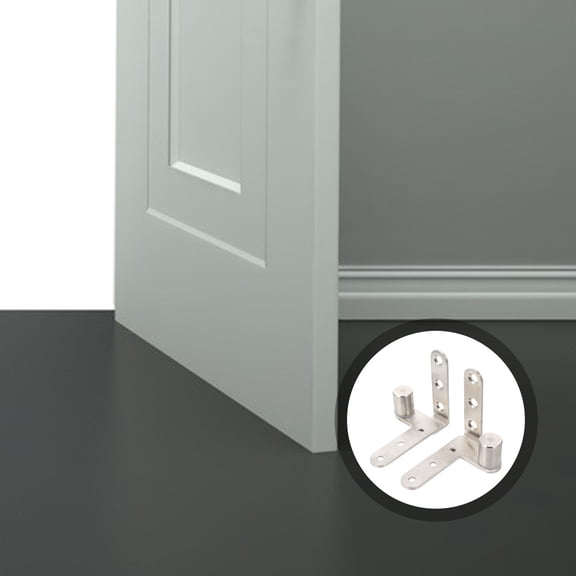 Luxshiny 2-Pack Heavy Duty Stainless Steel Swivel Side Hinges for Easy Cabinet Installation and Use