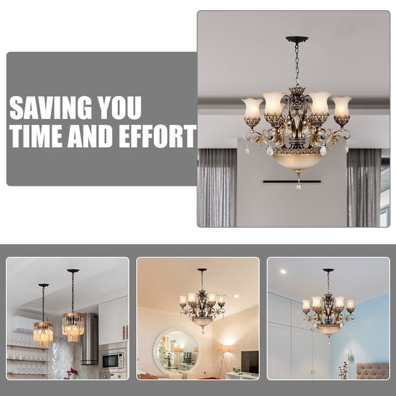 Luxshiny Vintage Ceiling Light Plate Black Steel Zinc Alloy Home Decor
