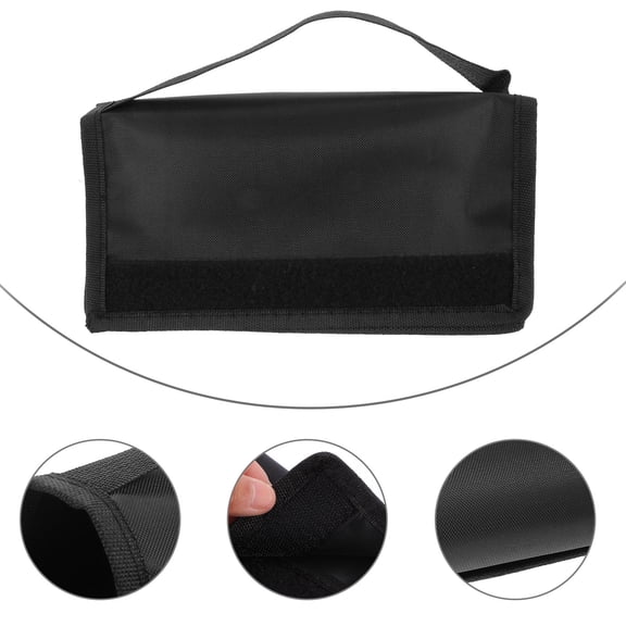 Luxshiny Waterproof Sports Hurdle Carrier Oxford Cloth Black 2Pcs for Fan Gear