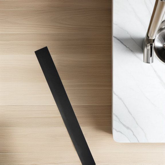 Luxshiny 2Pcs Stove Counter Gap Covers Silicone Black Kitchen Seal Strip for Easy Installation