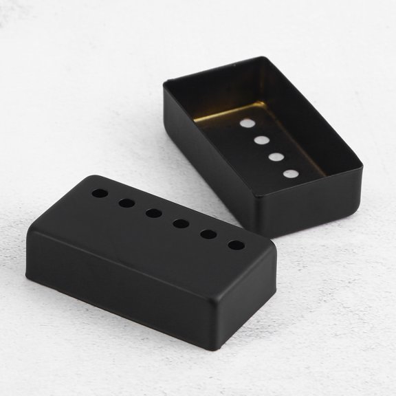 Luxshiny 2Pcs Style Electric Guitar Pickup Cover Black Metal 6 Hole Double Coil Replacement Accessories