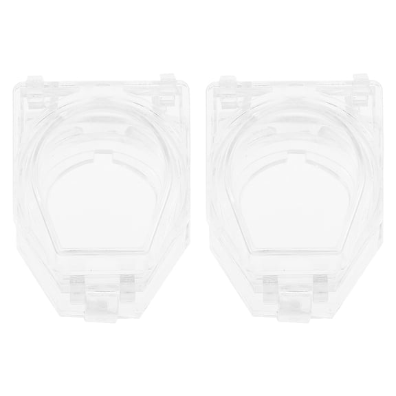 Luxshiny Set of 2 Transparent Switch Button Covers with Lockable Design for Secure Push Button