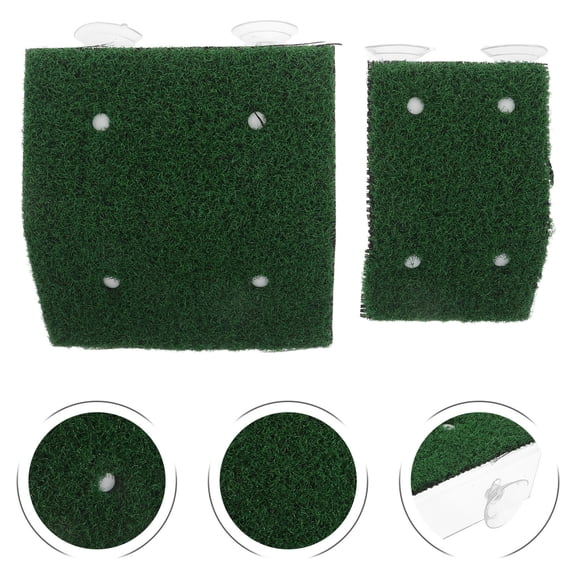 Luxshiny 2Pcs Turtle Basking Platform Green Pool Critter Escape Ramp with Nonslip Surface for Wildlife Safety