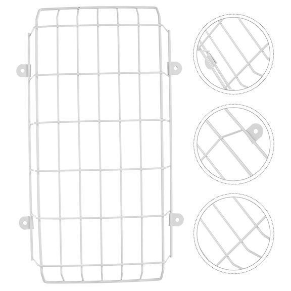 Luxshiny 2Pcs Easy Install White Metal Protective Guard for Emergency and Exit Sign Lights