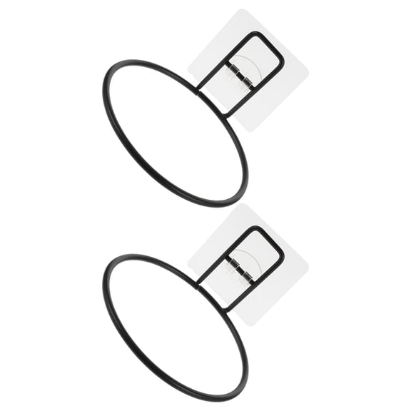 Luxshiny 2pcs Wall Mounted Pet Feeding Bowl Holder for Dogs and Cats Black