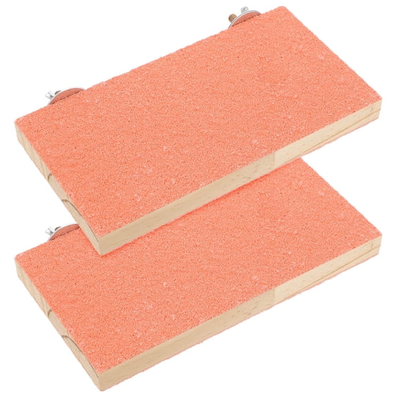 Luxshiny 2Pcs Wear Resistant Bird Stand Bird Playground Wood Parakeet Platforms