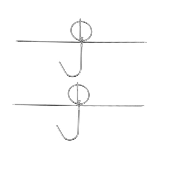 Luxshiny 2Pcs Wear Resistant Stainless Steel Meat Hooks Ideal for Bacon Ham and Roast Meat