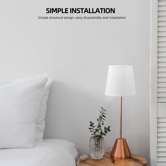 Luxshiny 2Pcs Replacement White Lamp Shades for Bedside Table Soft and Sturdy